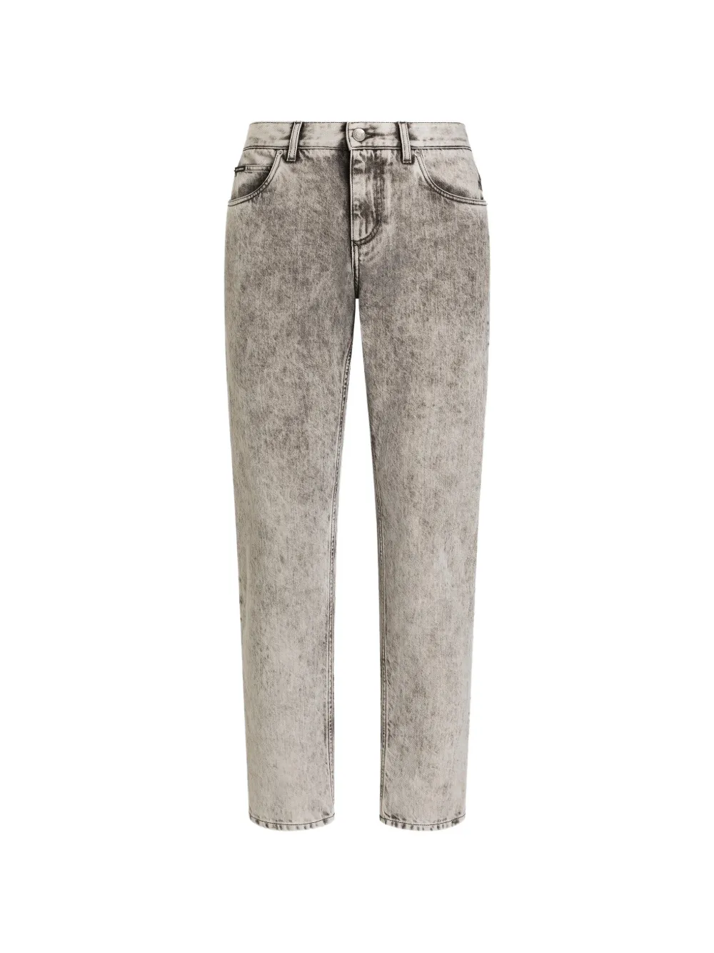 Dolce & Gabbana Jeans con placca logo - Grigio