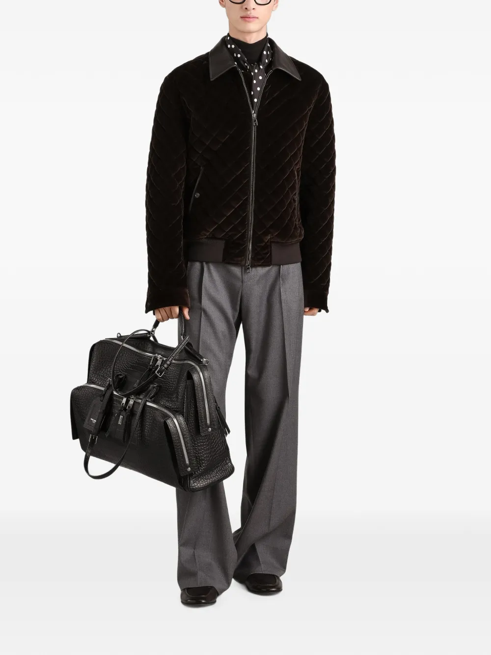 Dolce & Gabbana Flanellen broek Grijs
