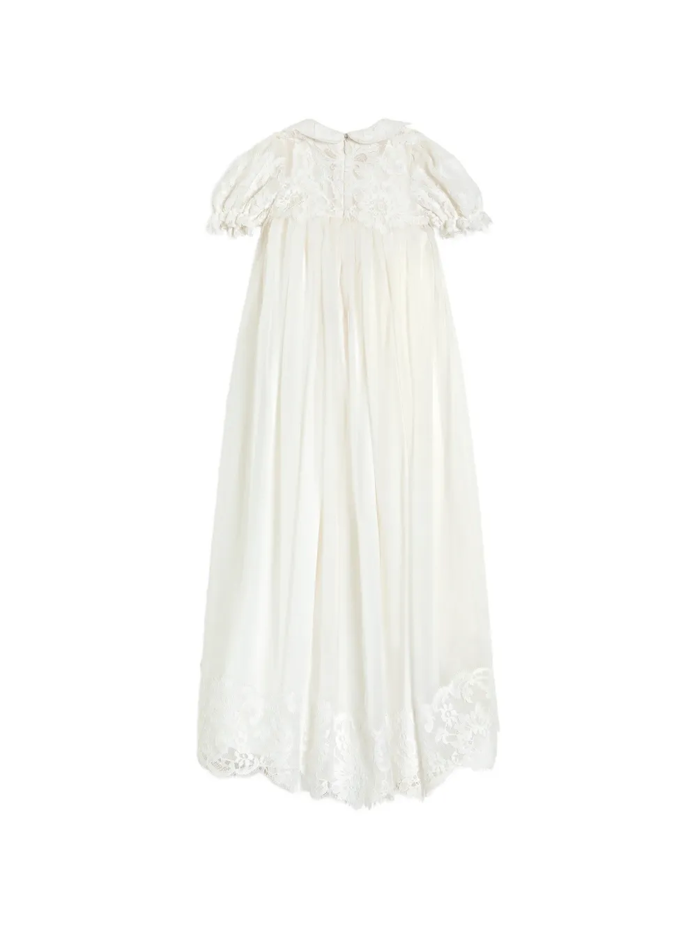 Dolce & Gabbana Kids Chiffon jurk met korte mouwen Beige