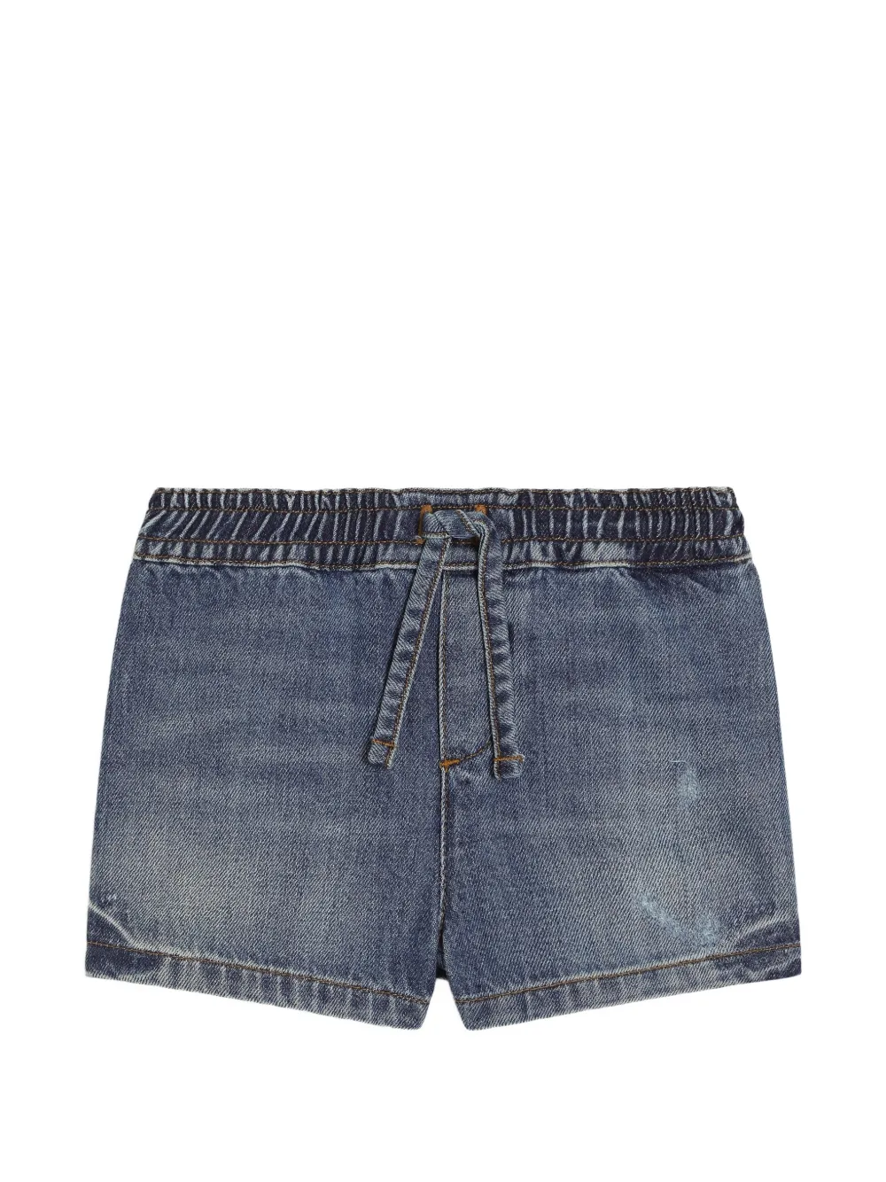 Dolce & Gabbana Kids Bermuda denim con logo - Blu