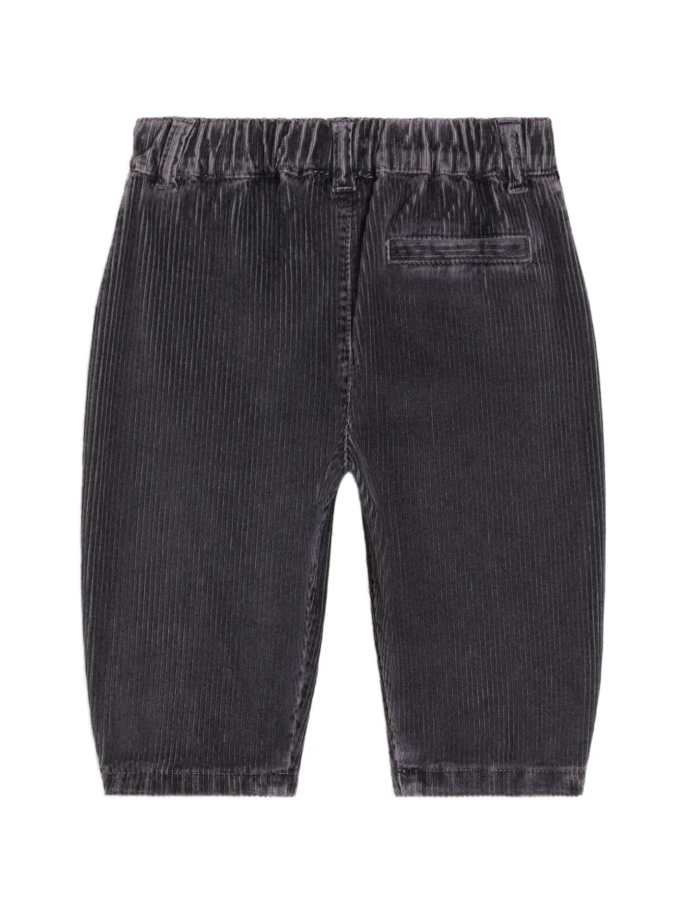 Dolce & Gabbana Kids Fluwelen broek met patch Grijs