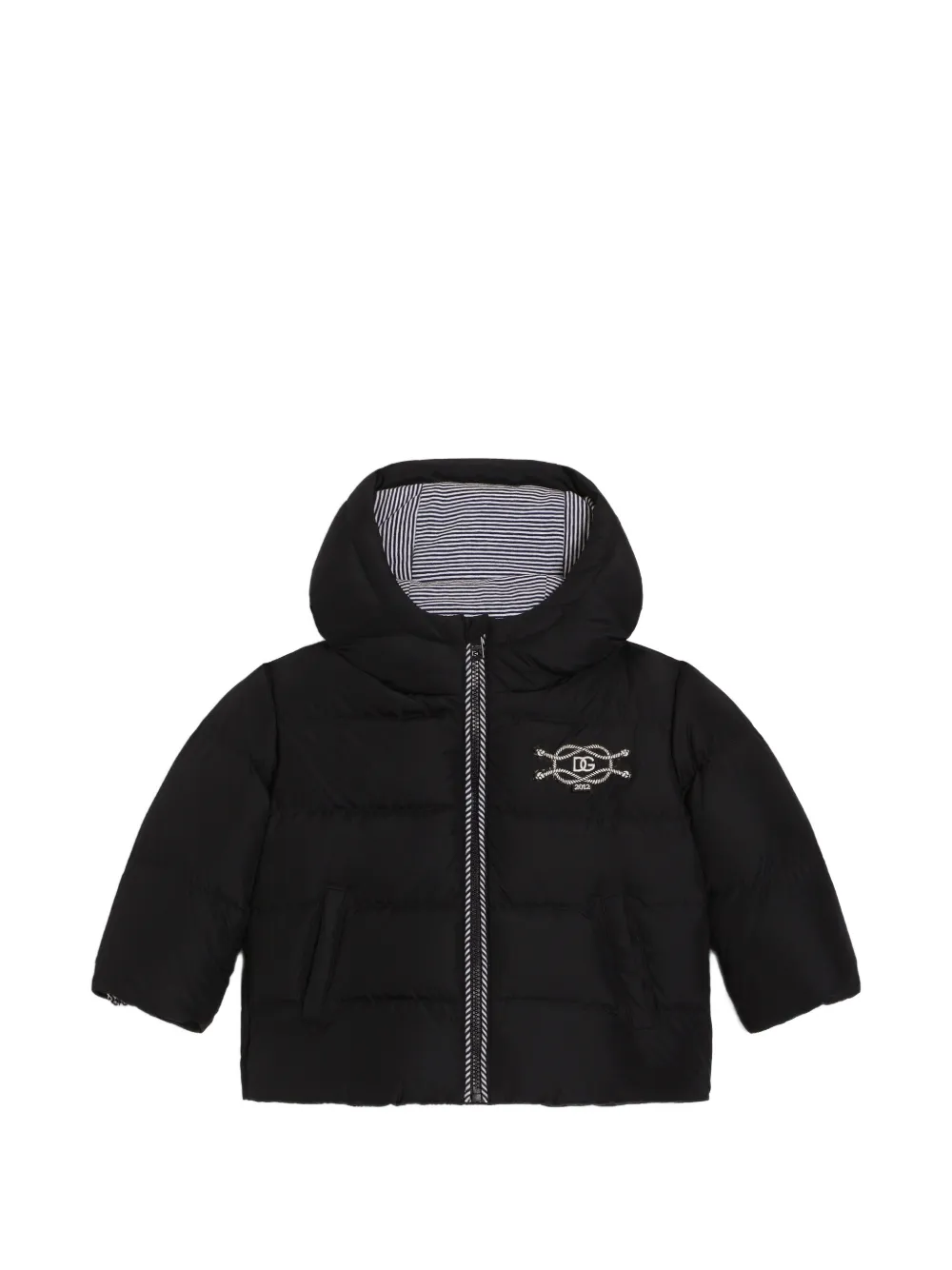 Dolce & Gabbana Kids Daunenjacke aus Nylon - Blau