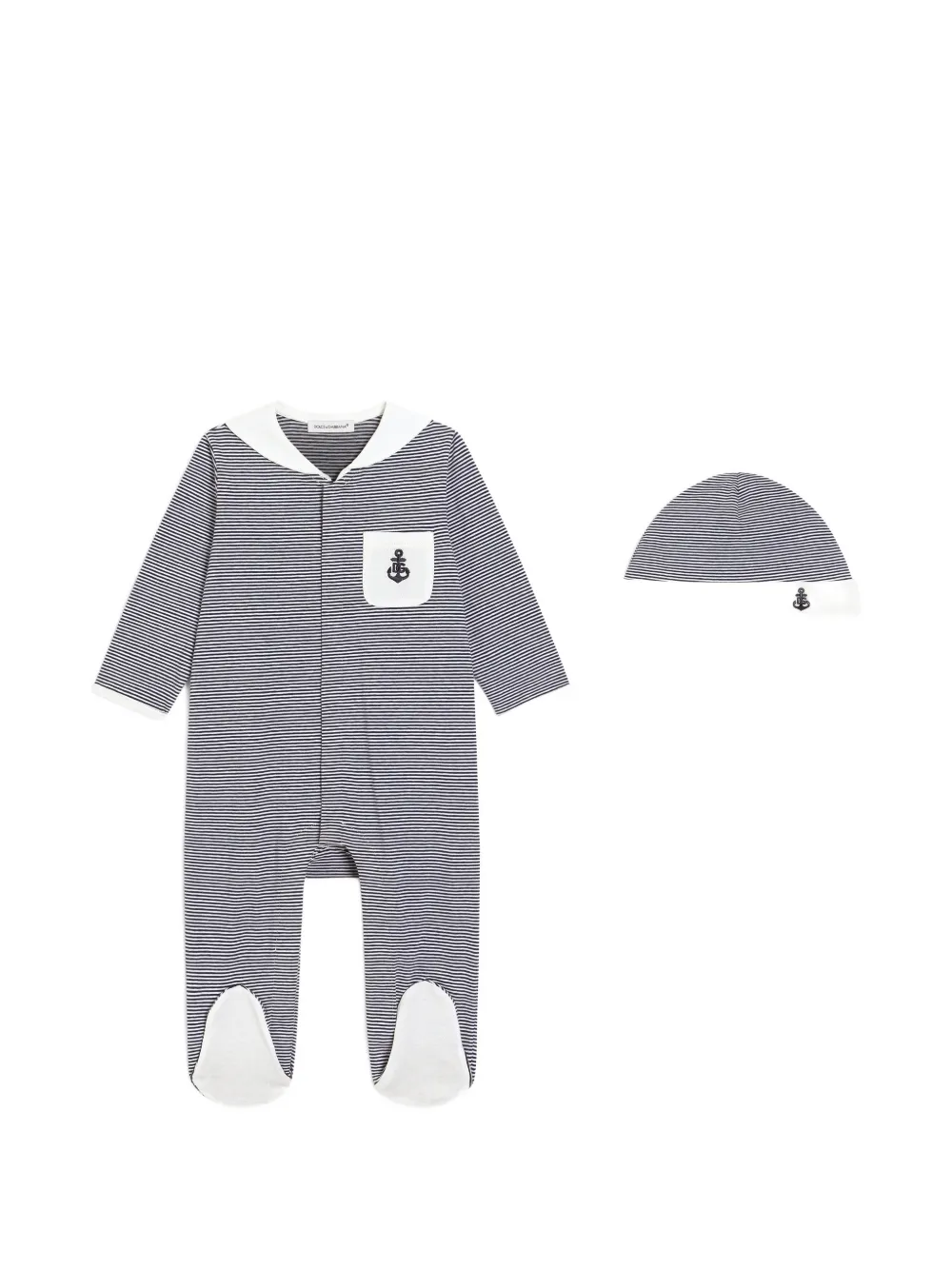 Dolce & Gabbana Kids Gestreiftes Geschenk-Set - Blau