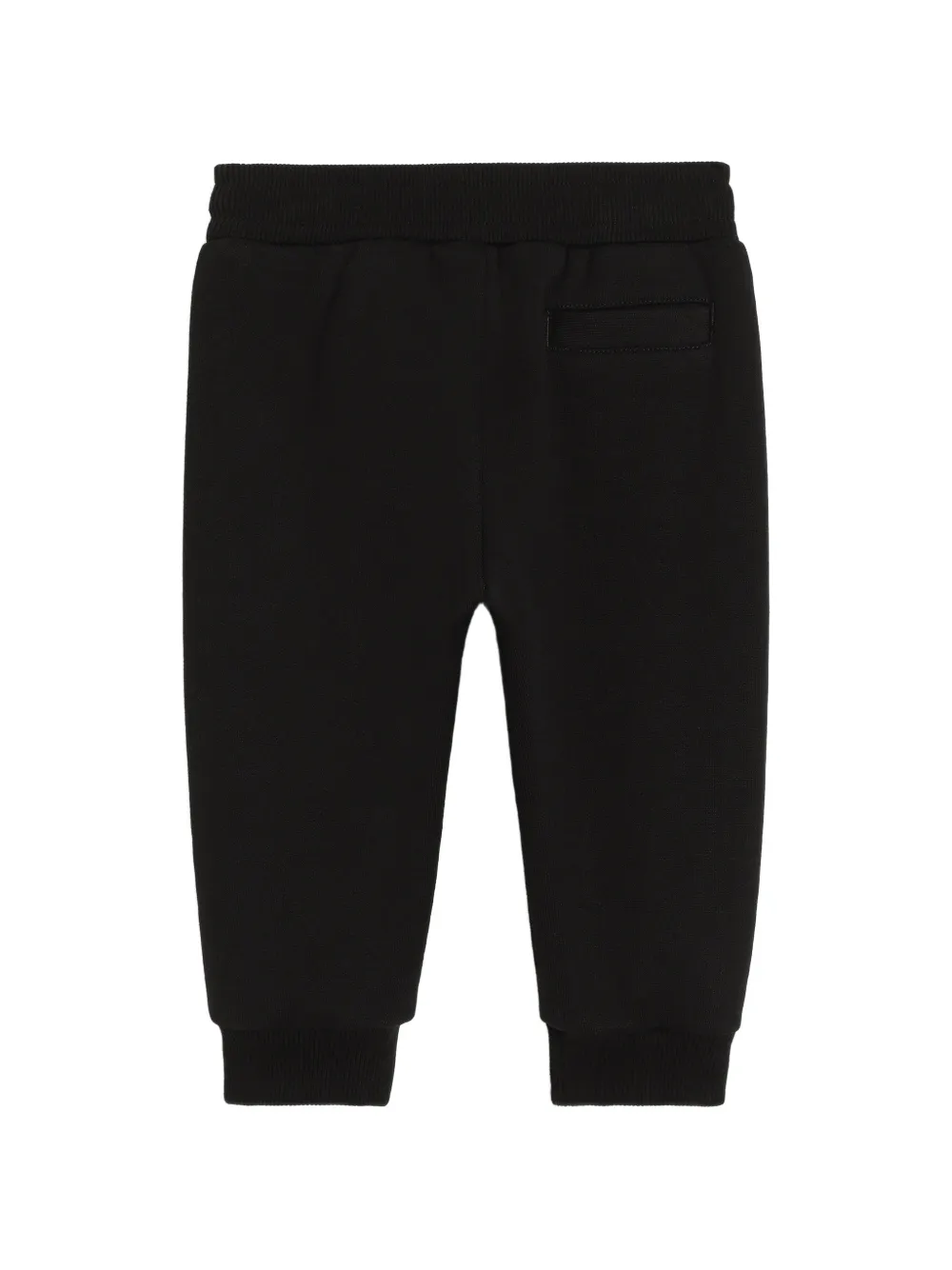 Dolce & Gabbana Kids Fleece broek met patch Zwart