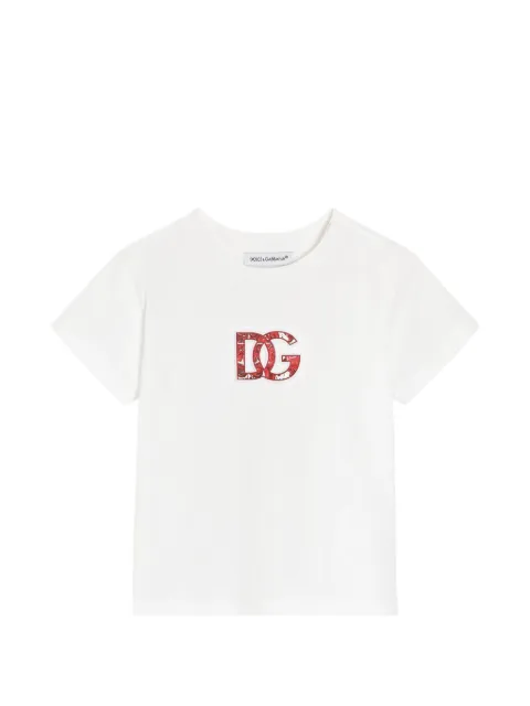 Dolce & Gabbana Kids camiseta con logo en relieve