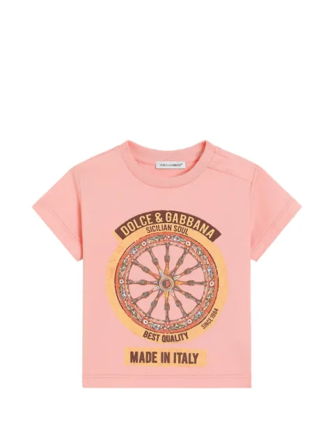 Dolce & Gabbana Kids playera con estampado