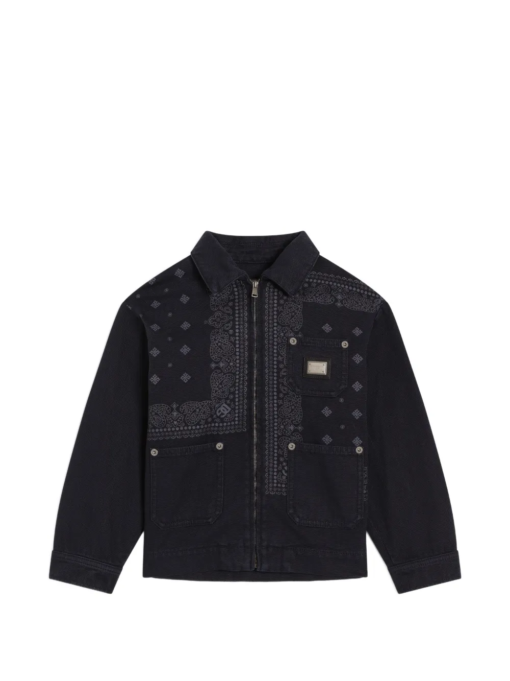 Dolce & Gabbana Kids Canvas jack Blauw