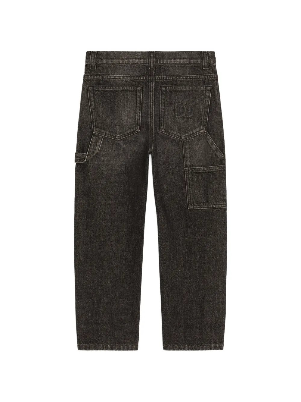 Dolce & Gabbana Kids Spijkerbroek met vijf zakken Zwart