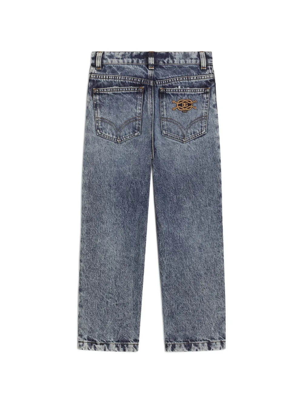 Dolce & Gabbana Kids Spijkerbroek met vijf zakken Blauw