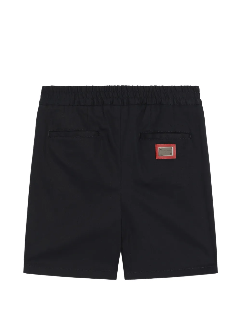 Dolce & Gabbana Kids Katoenen gabardine bermuda shorts Blauw