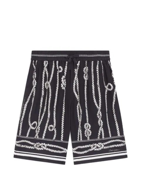 Dolce & Gabbana Kids Marina-print viscose bermuda shorts