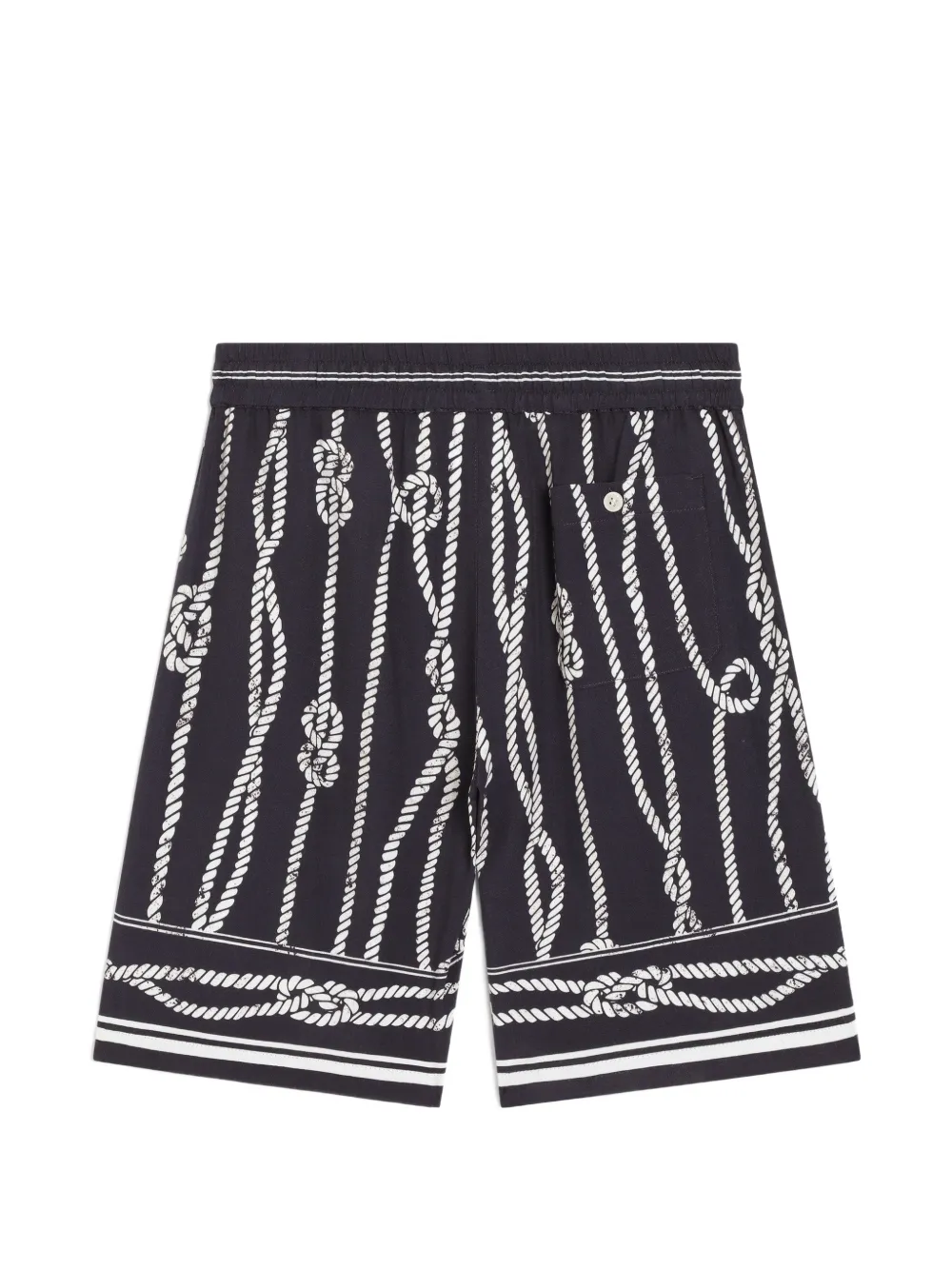 Dolce & Gabbana Kids Viscose bermuda shorts met Marina-print Blauw