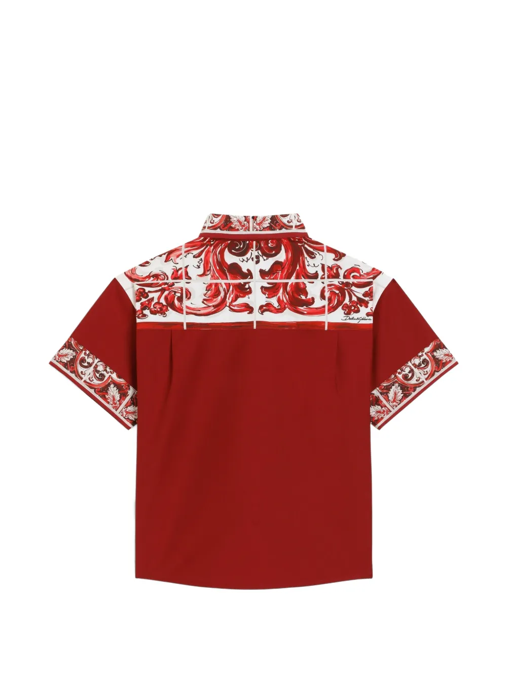 Dolce & Gabbana Kids Popeline shirt met print Rood