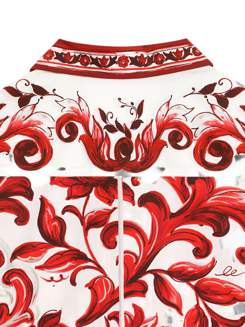 Dolce & Gabbana Kids Popeline shirt met Majolica-print Wit