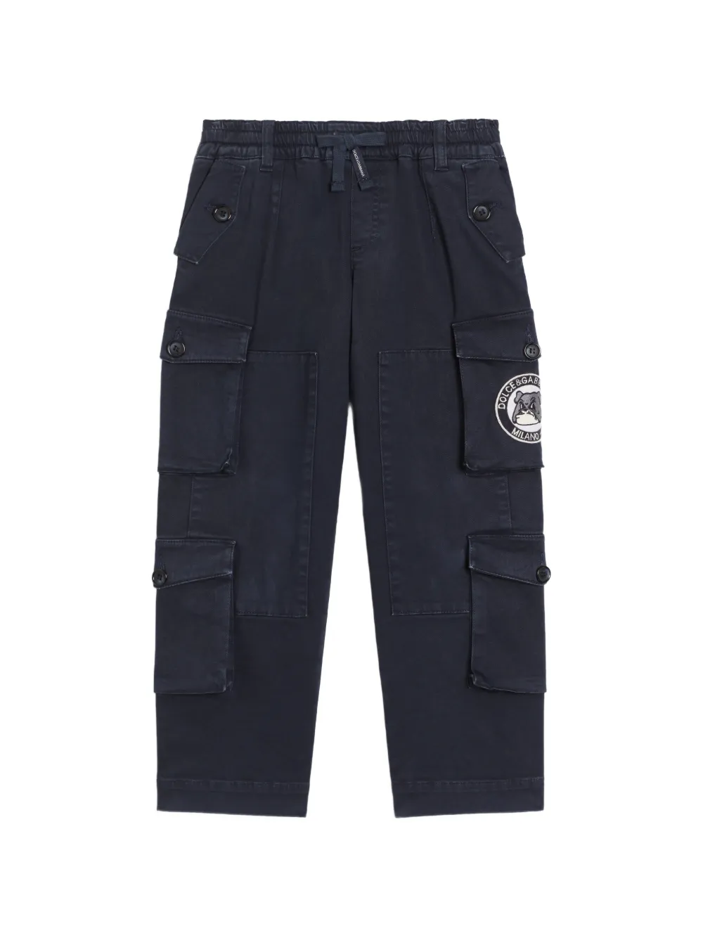 Dolce & Gabbana Kids Cargo in gabardine - Blu
