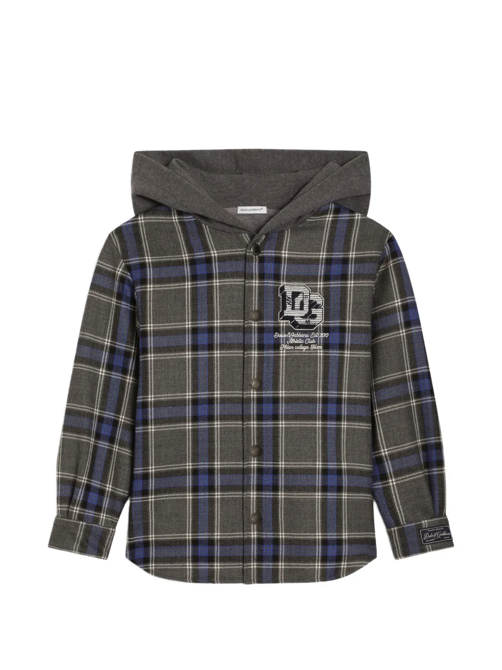 Dolce & Gabbana Kids Hemd mit Karomuster - Grau