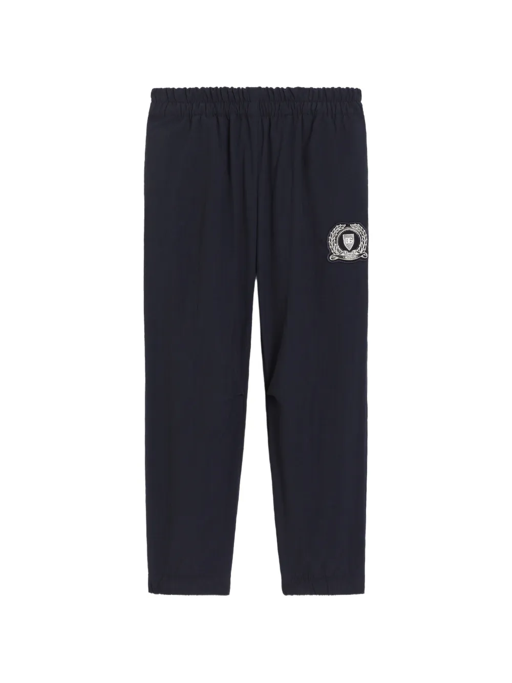 Dolce & Gabbana Kids Pantaloni in pile con logo - Blu