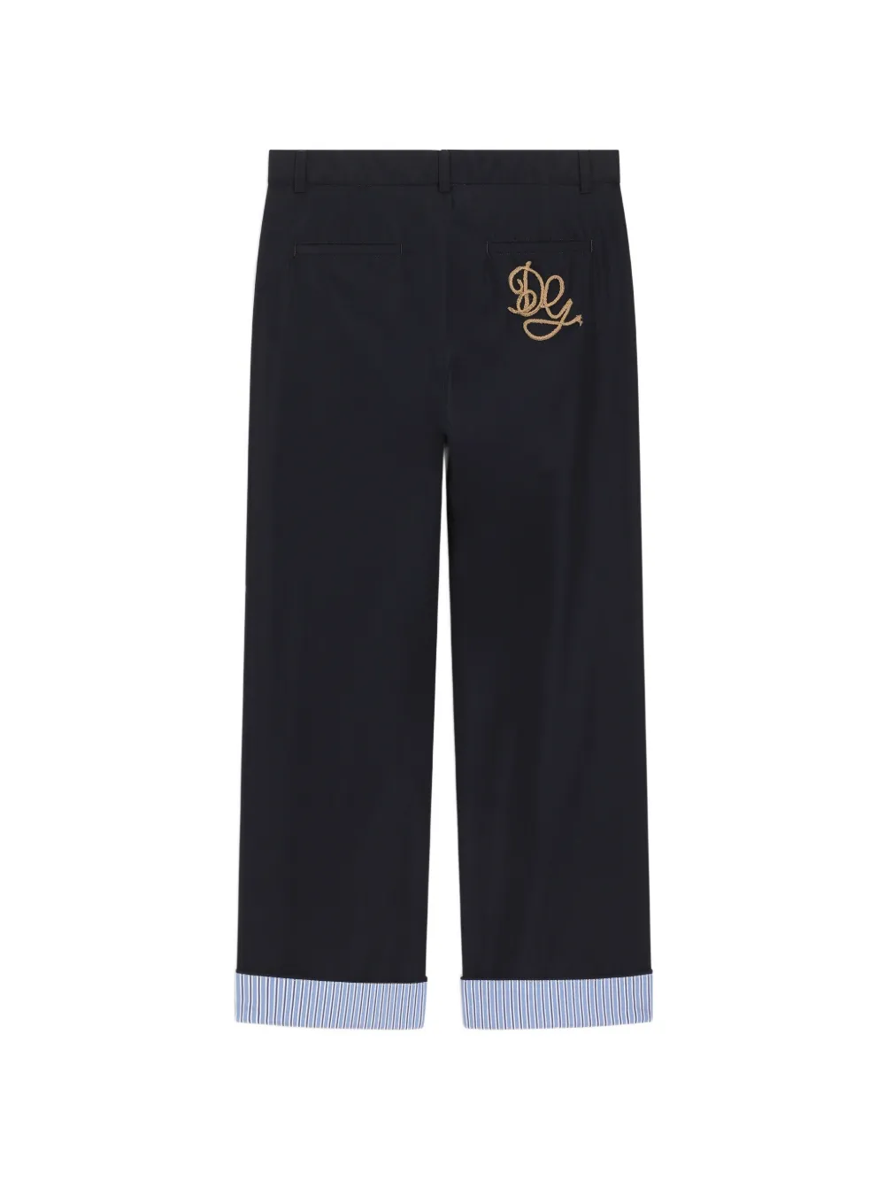 Dolce & Gabbana Kids Katoenen popeline broek Blauw