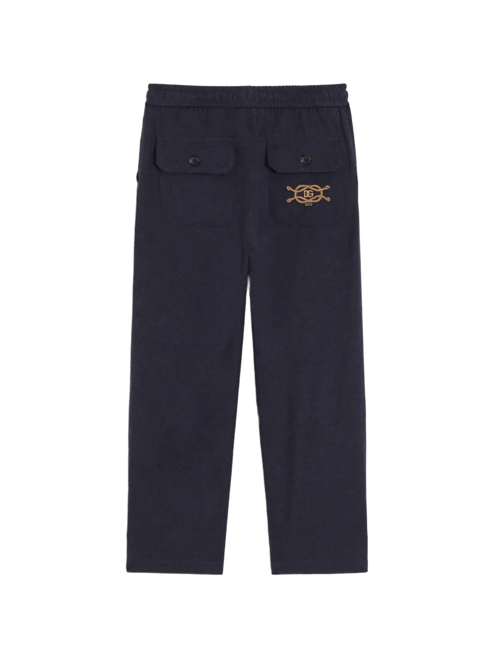 Dolce & Gabbana Kids Flanellen broek Blauw
