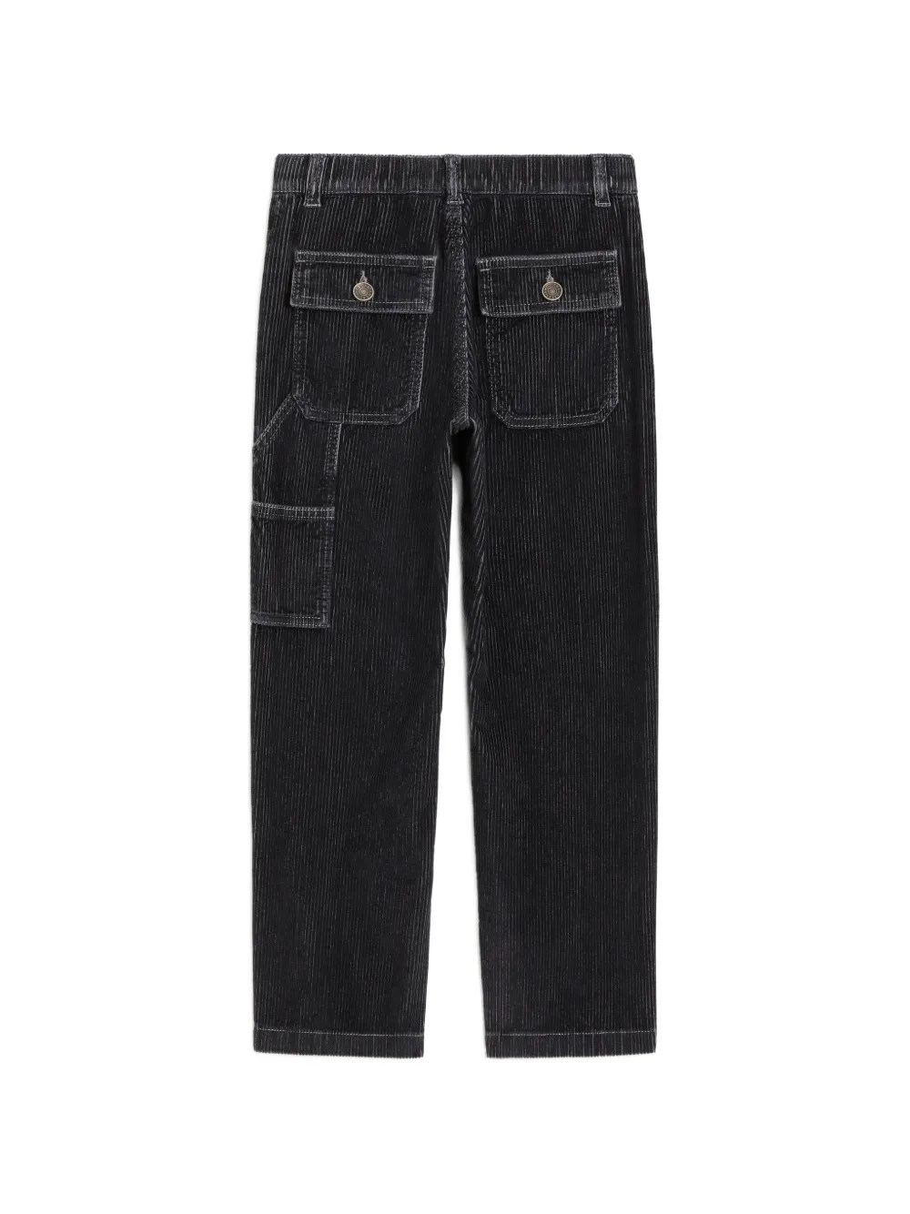 Dolce & Gabbana Kids Fluwelen broek met patch Grijs
