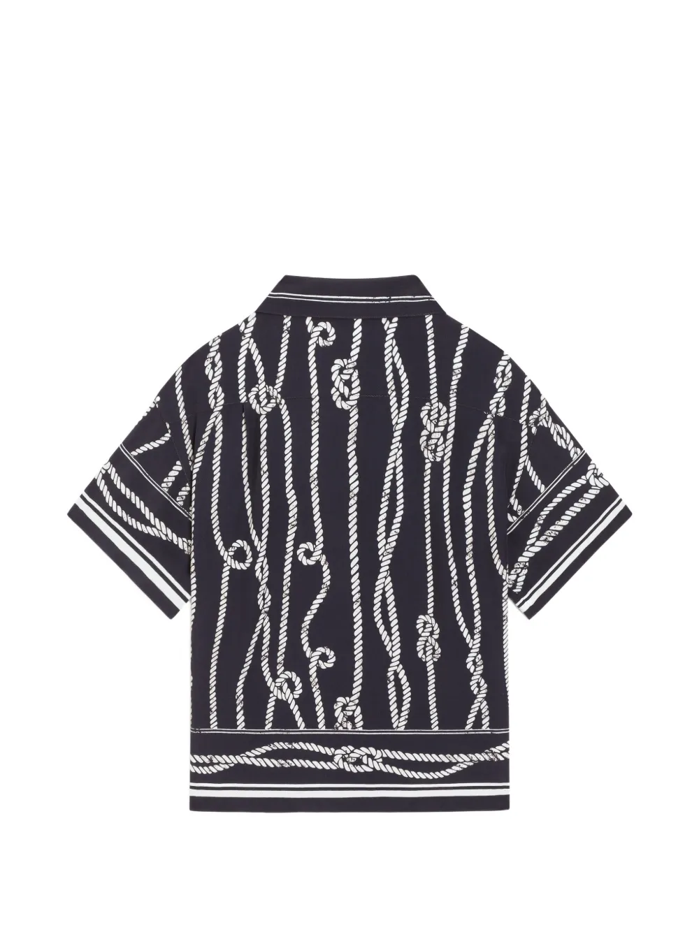 Dolce & Gabbana Kids Viscose shirt met Marina-print Blauw