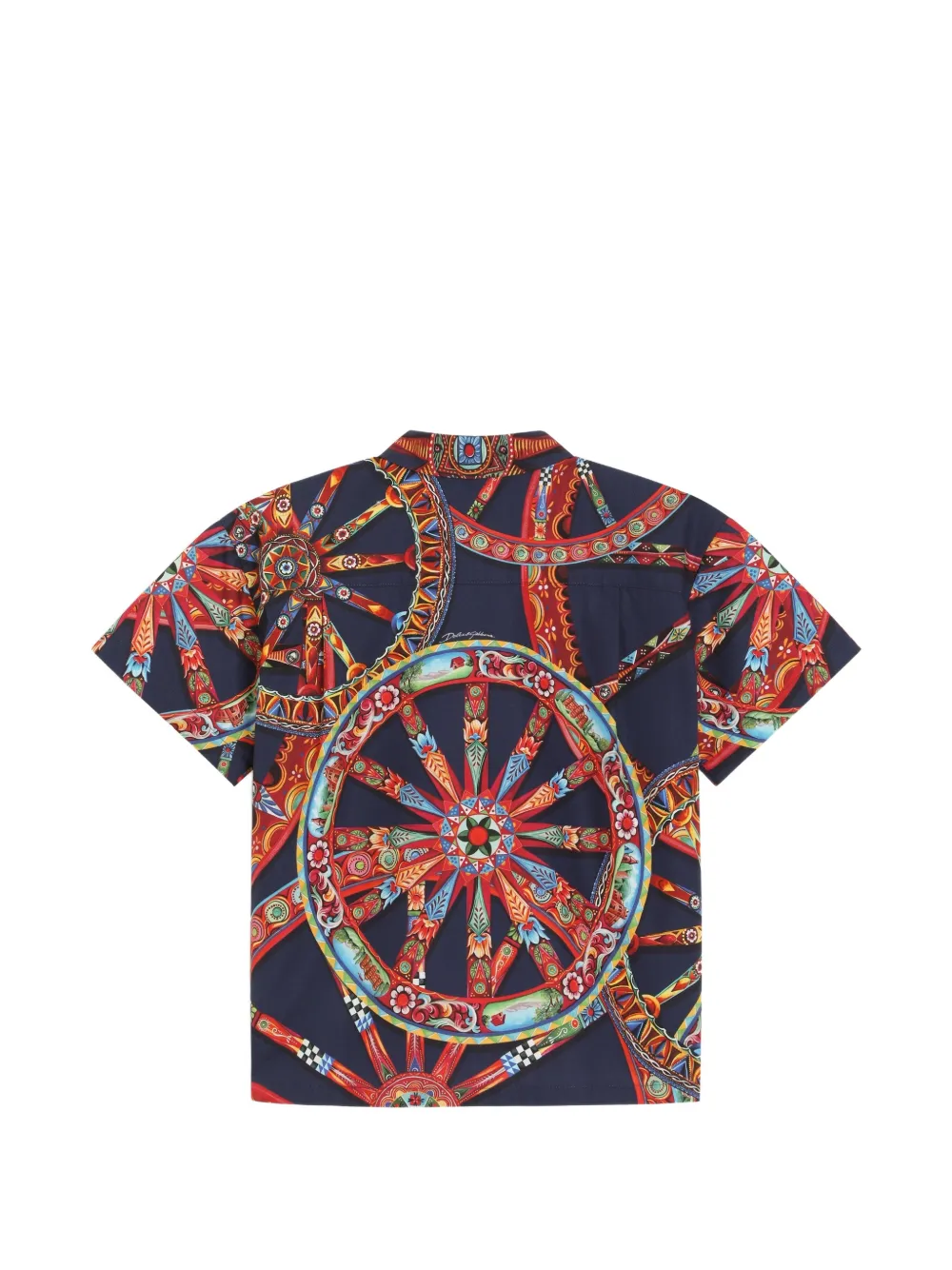 Dolce & Gabbana Kids Popeline blouse met print Blauw