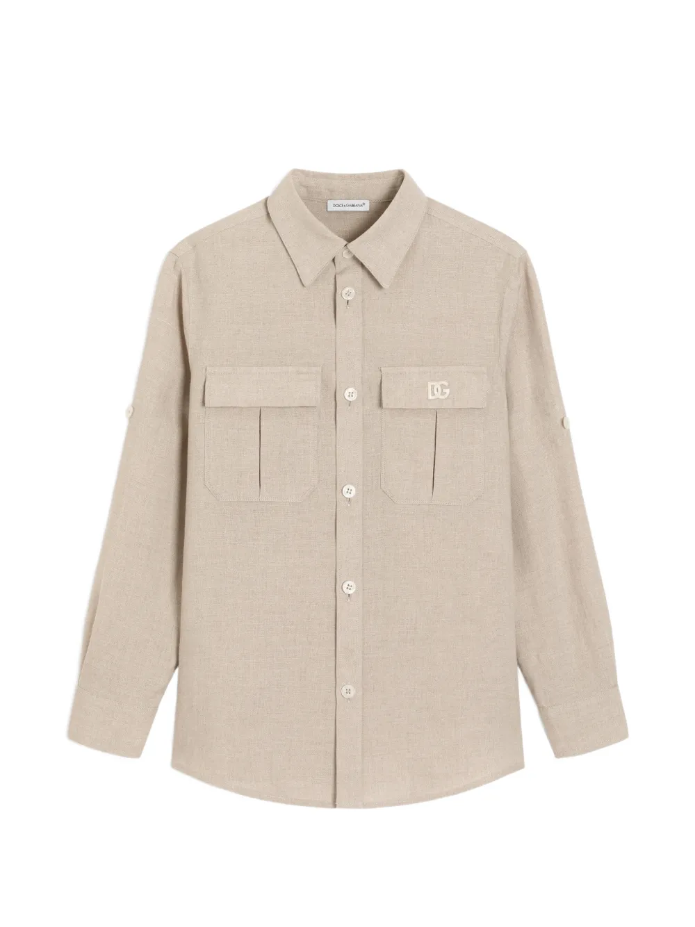 Dolce & Gabbana Kids Camicia in lino - Toni neutri