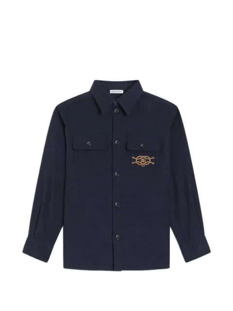 Dolce & Gabbana Kids chemise en flanelle chinée