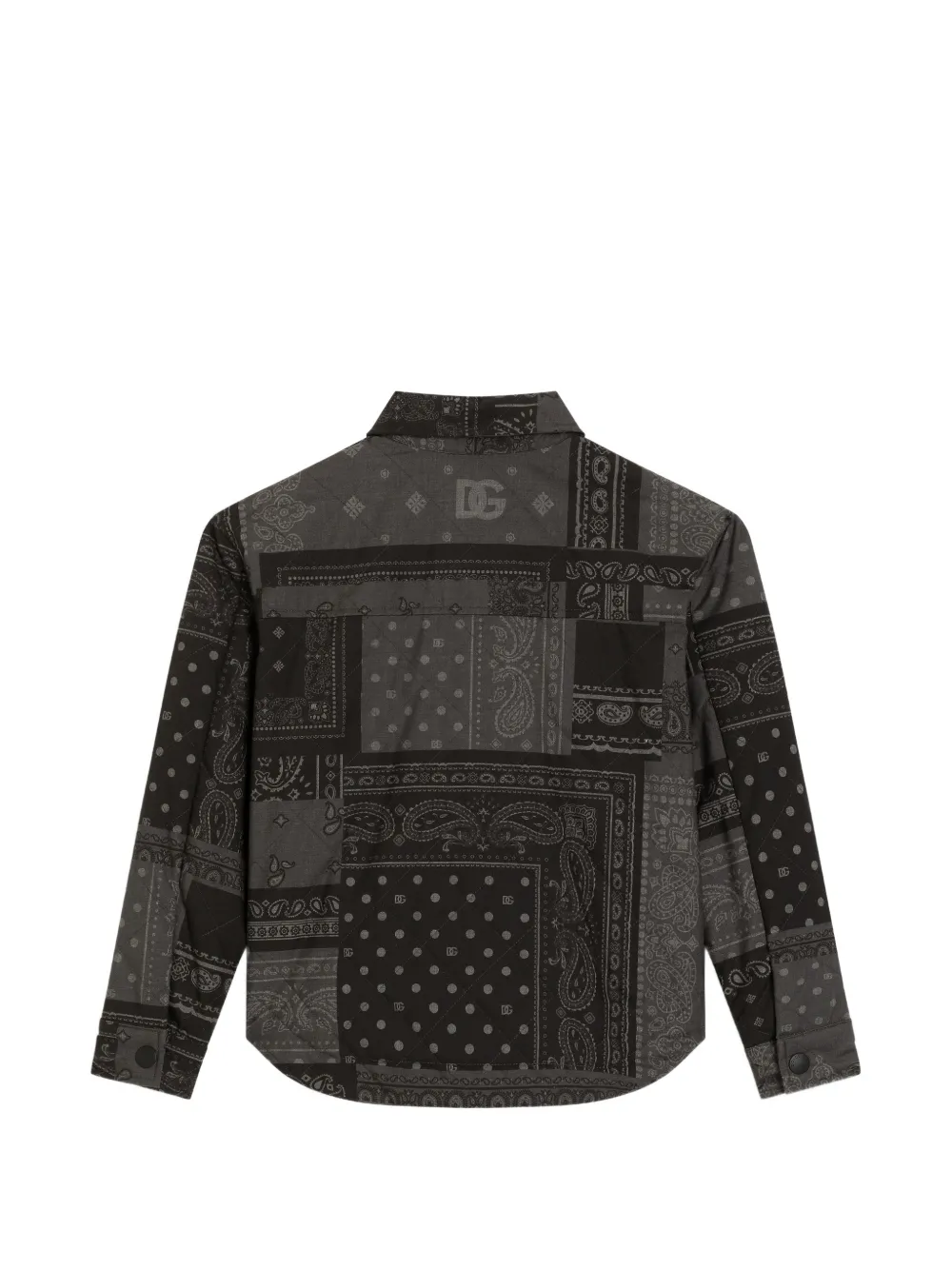 Dolce & Gabbana Kids Canvas jack met bandana-print Zwart
