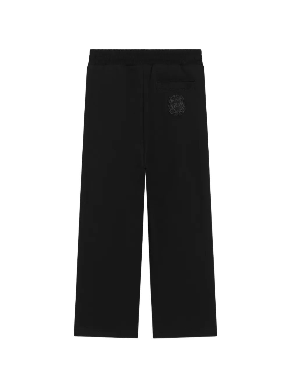 Dolce & Gabbana Kids Fleece broek met patch Zwart
