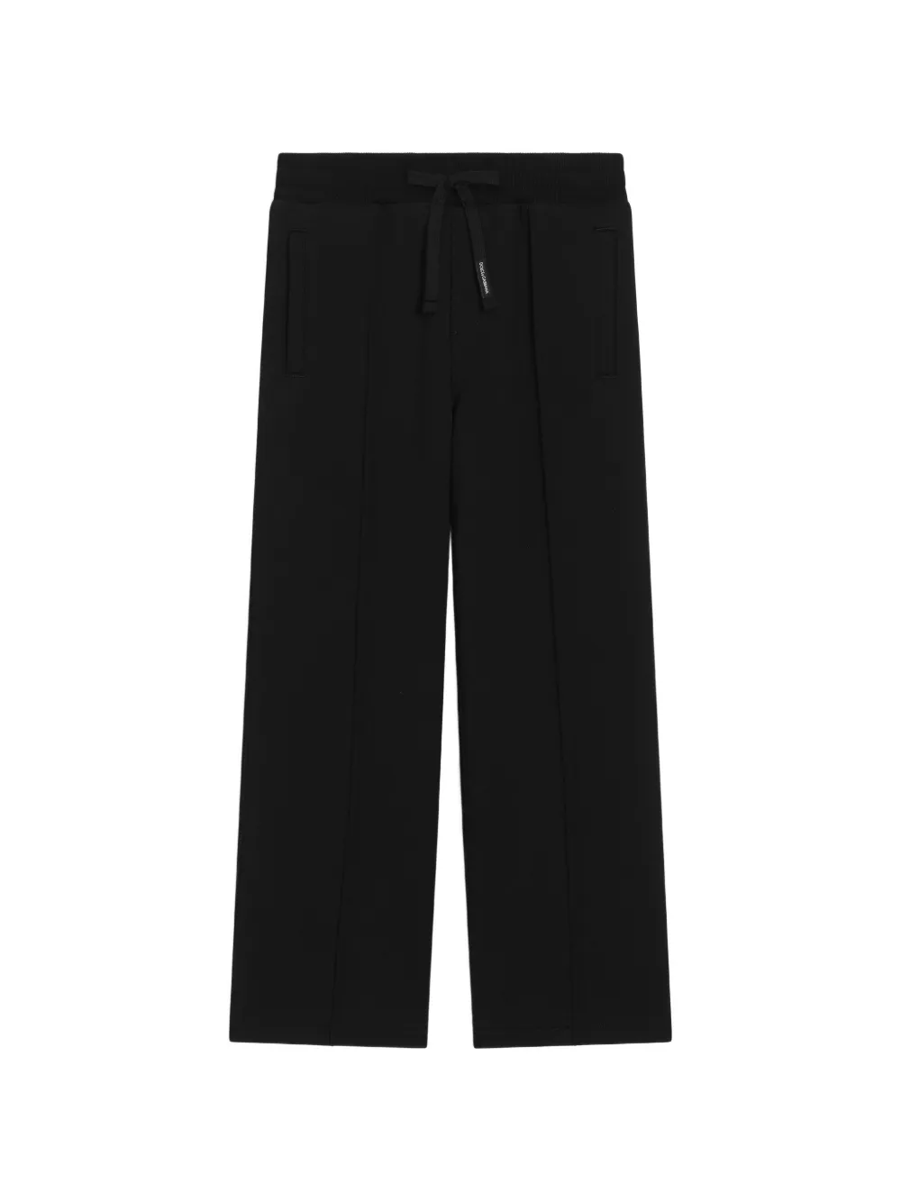 Dolce & Gabbana Kids fleece trousers with patch - Nero