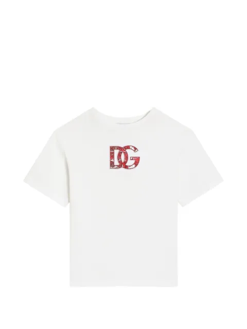 Dolce & Gabbana Kids playera de jersey con logo en relieve