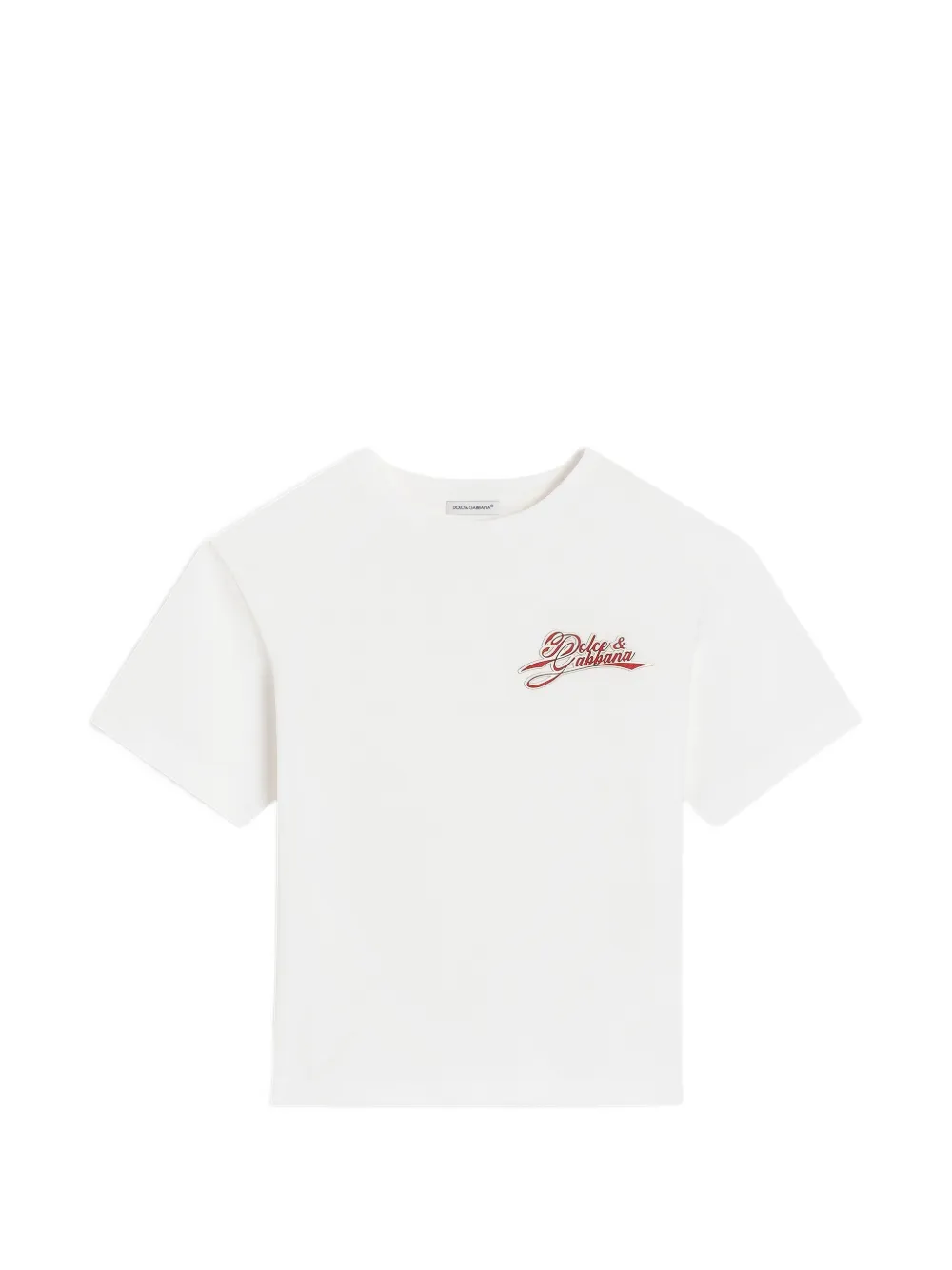 Dolce & Gabbana Kids jersey T-shirt with logo - Bianco