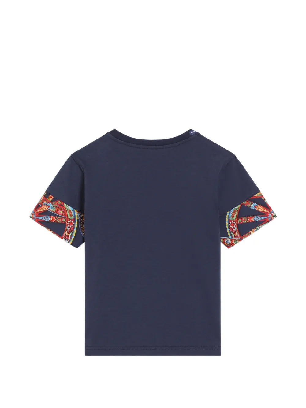 Dolce & Gabbana Kids Jersey T-shirt met Carretto-print Blauw