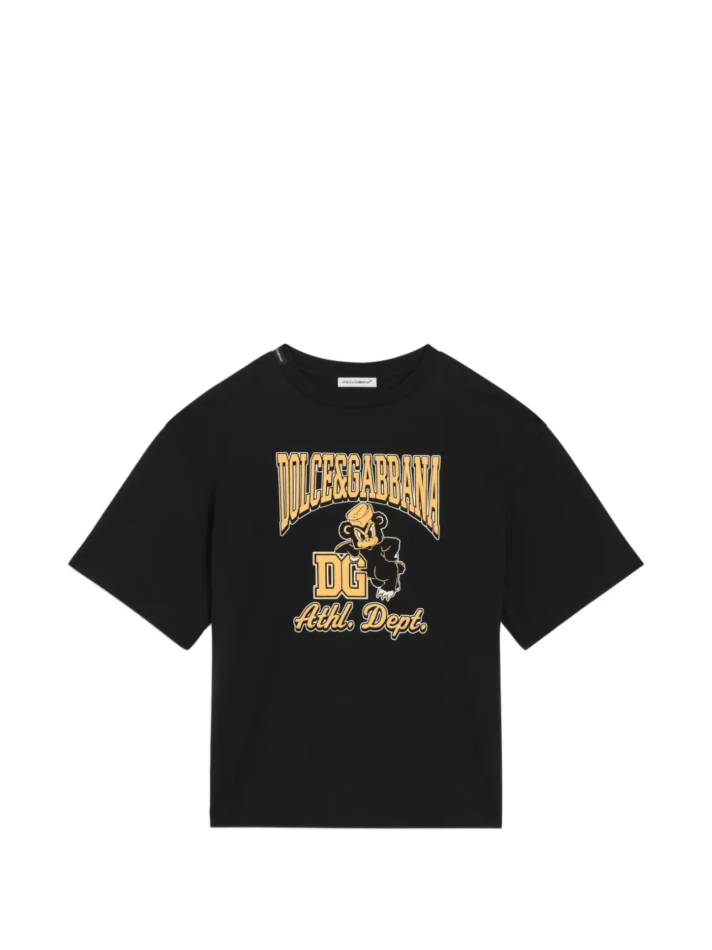 Dolce & Gabbana Kids T-shirt in cotone con logo - Blu
