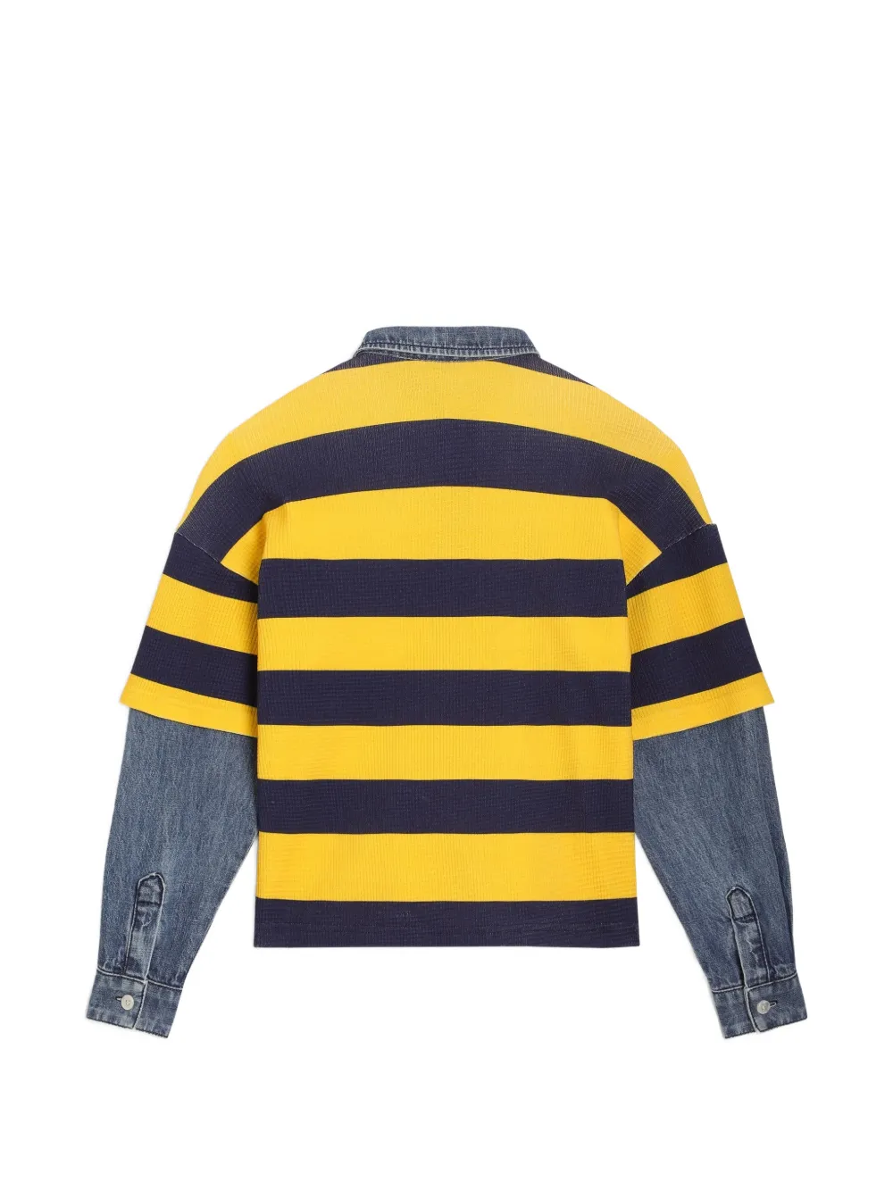 Dolce & Gabbana Kids Gestreept katoenen poloshirt met patch Blauw