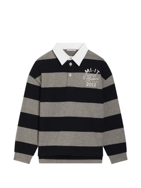 Dolce & Gabbana Kids striped interlock polo shirt