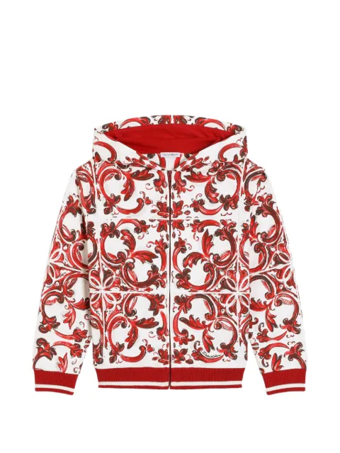 Dolce & Gabbana Kids hoodie con estampado Mayólica