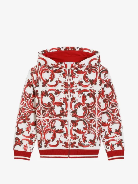 Dolce & Gabbana Kids Majolica-print hoodie