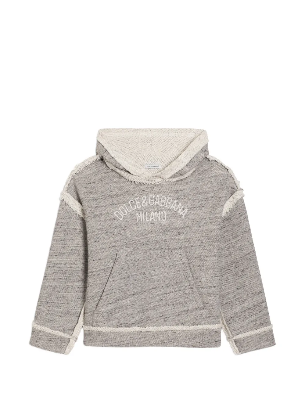 Dolce & Gabbana Kids Felpa in cotone con logo - Grigio