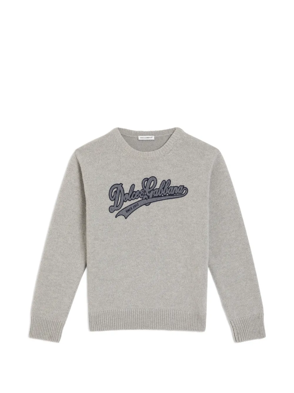 Dolce & Gabbana Kids Maglione con logo - Grigio