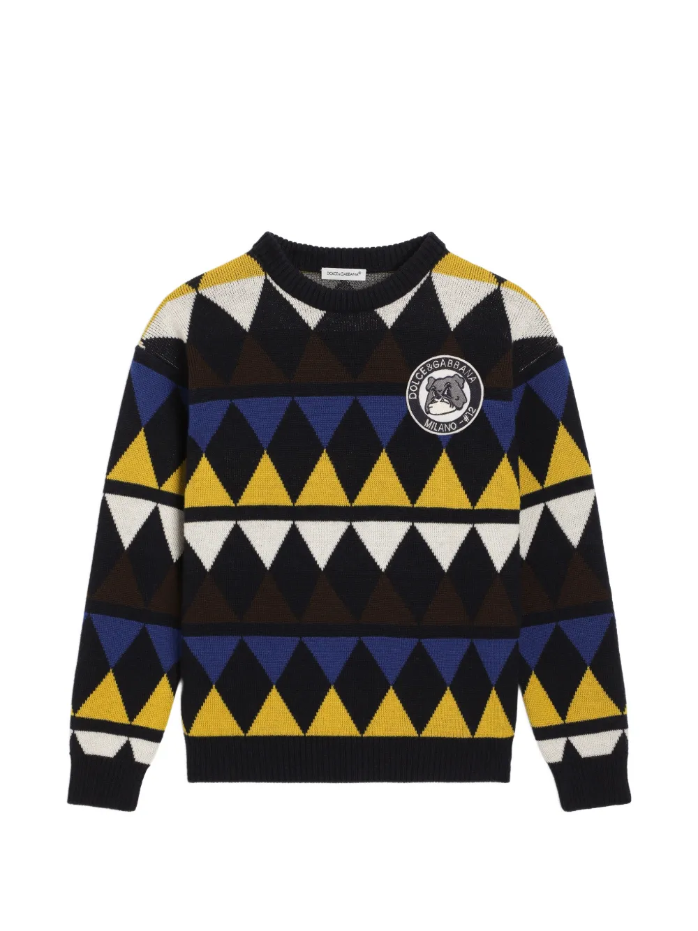 Dolce & Gabbana Kids Maglione in lana vergine - Nero