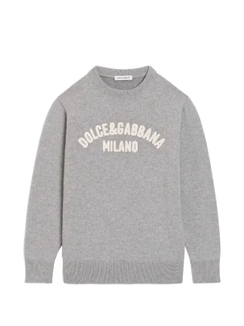 Dolce & Gabbana Kids wool pullover with logo