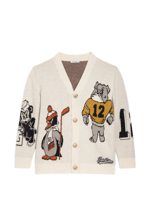 Dolce & Gabbana Kids Jacquard-Cardigan aus Piqué