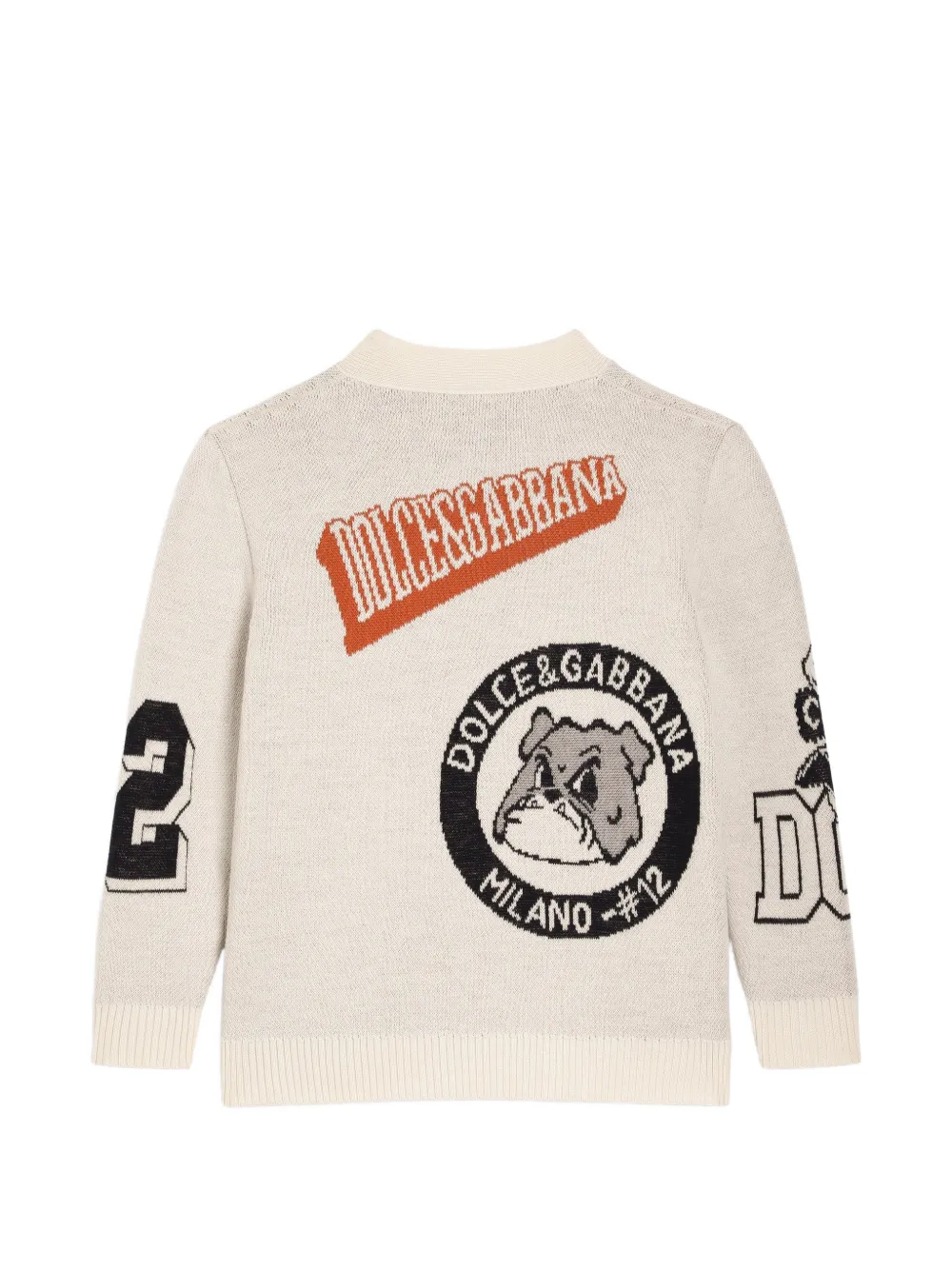 Dolce & Gabbana Kids Piqué vest met jacquard Beige