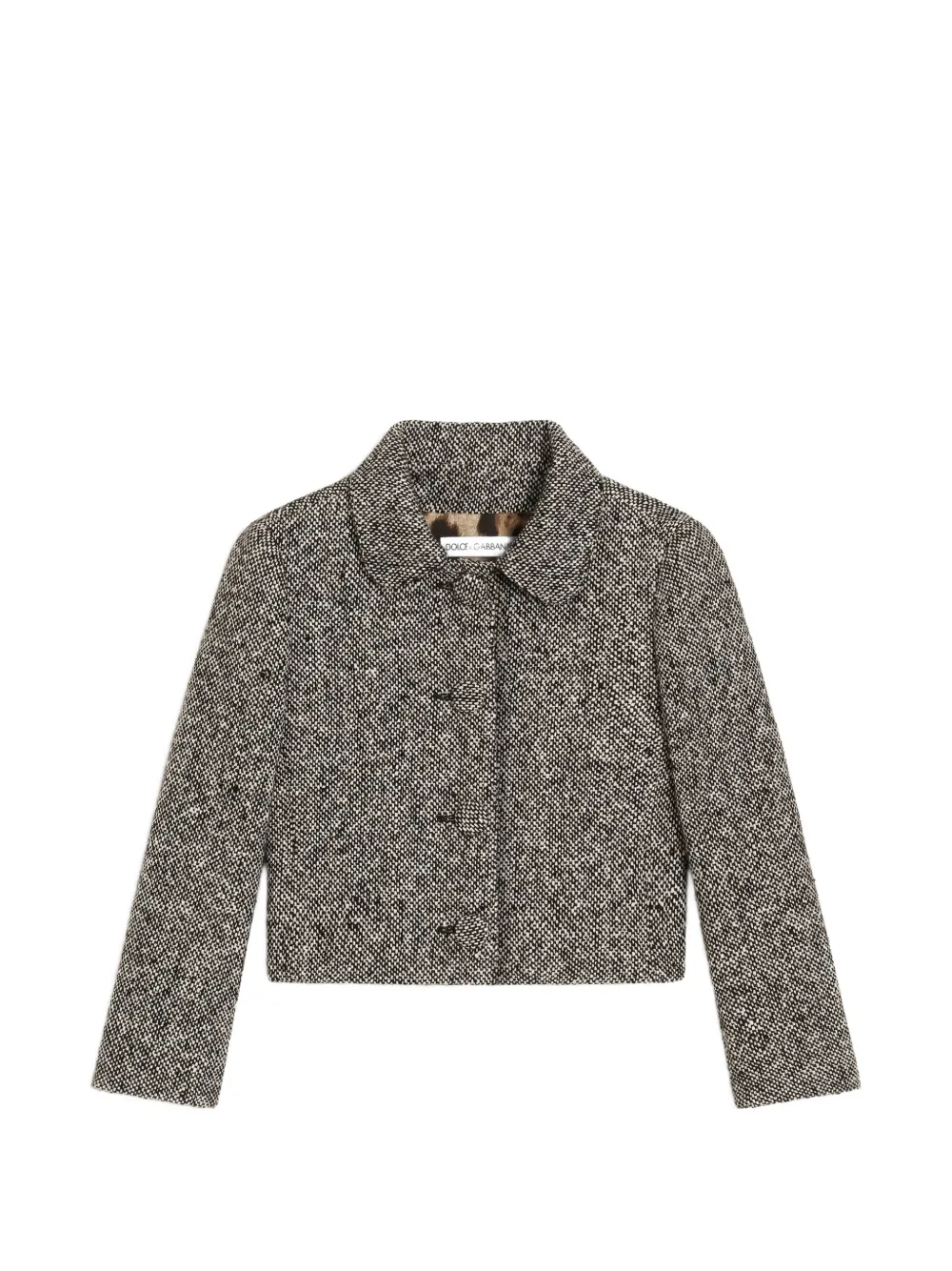 Dolce & Gabbana Kids Birdseye wool blend jacket - Nero