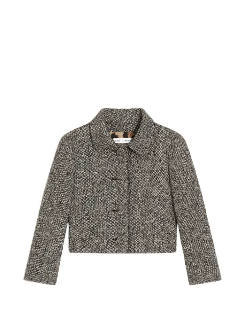 Dolce & Gabbana Kids Birdseye wool blend jacket