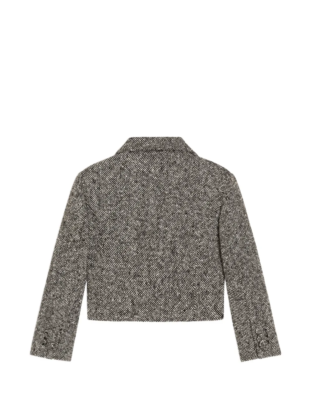 Dolce & Gabbana Kids Birdseye jack van wolblend Zwart