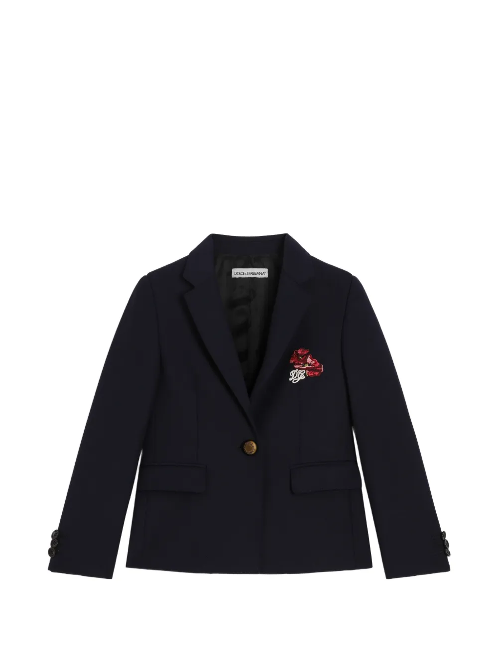 Dolce & Gabbana Kids Giacca monopetto in lana - Blu