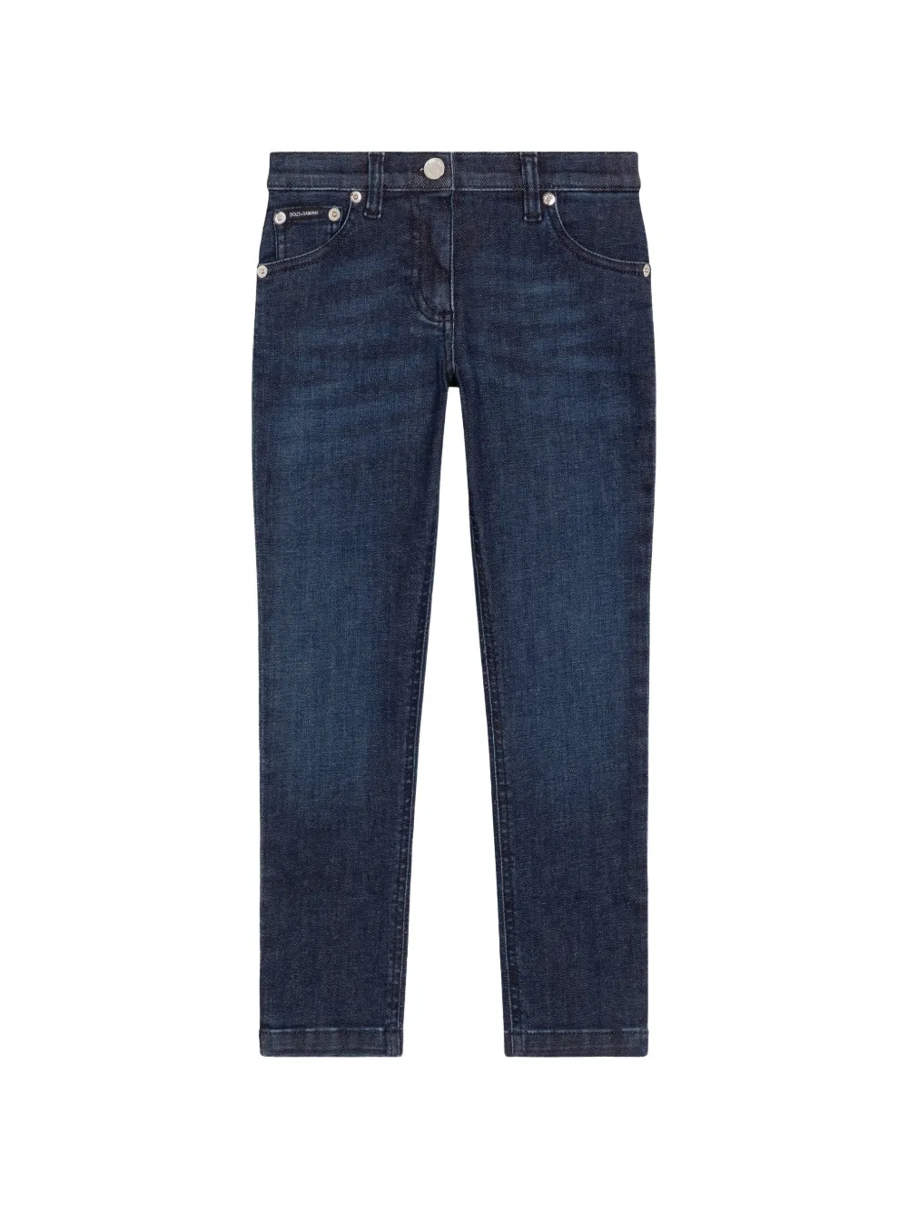 Dolce & Gabbana Kids 5-pocket denim trousers - Blu